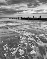 Chalk, sand and sea study, Climping Beach.