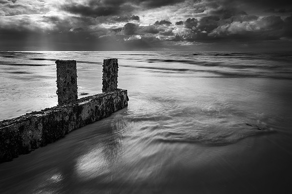 Incoming tide, Climping Beach.