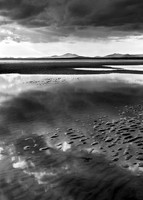 Reflections and Ripples, mono study, Harlech Beach.