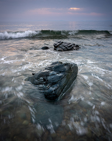 Incoming wave, Llandanwg Beach.