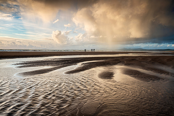 A winter's walk on Harlech Beach.