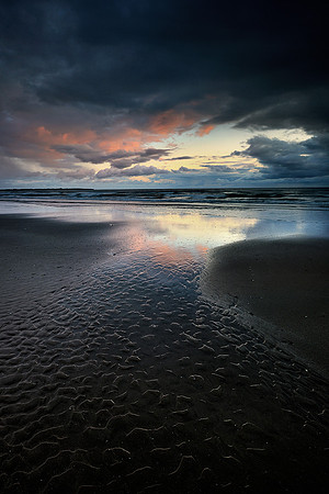 Gathering storm, Harlech Beach.
