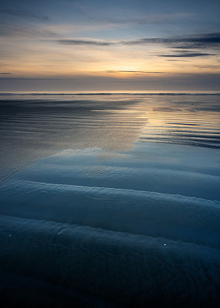 Tones of Gold and Blue, Harlech Beach.