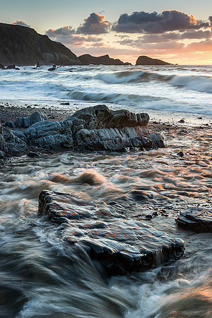 Where waters meet, Welcombe Mouth, Devon.