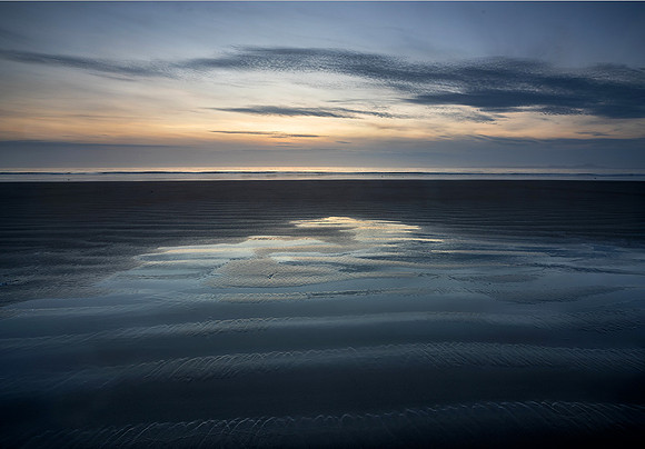 Water flows, Harlech Beach.