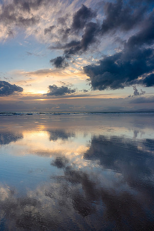 Symmetry, a study in water and light, Harlech Beach.