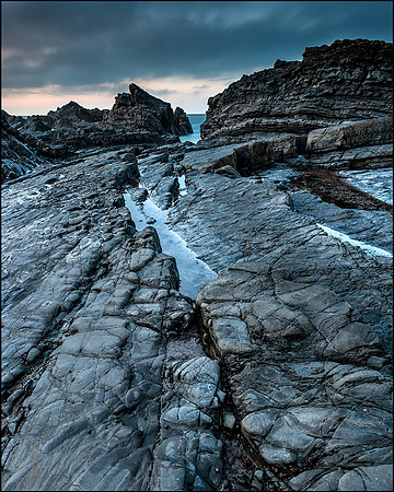 Blue hour, Hartland Quay, Devon.