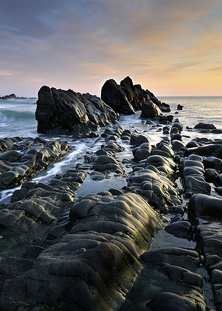 A memorable evening at Duckpool, Devon.